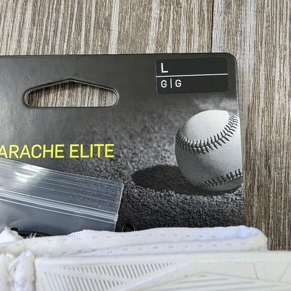 Nike Alpha Huarache Elite Baseball Batting Gloves White Gold Men's Large Leather - Picture 5 of 7